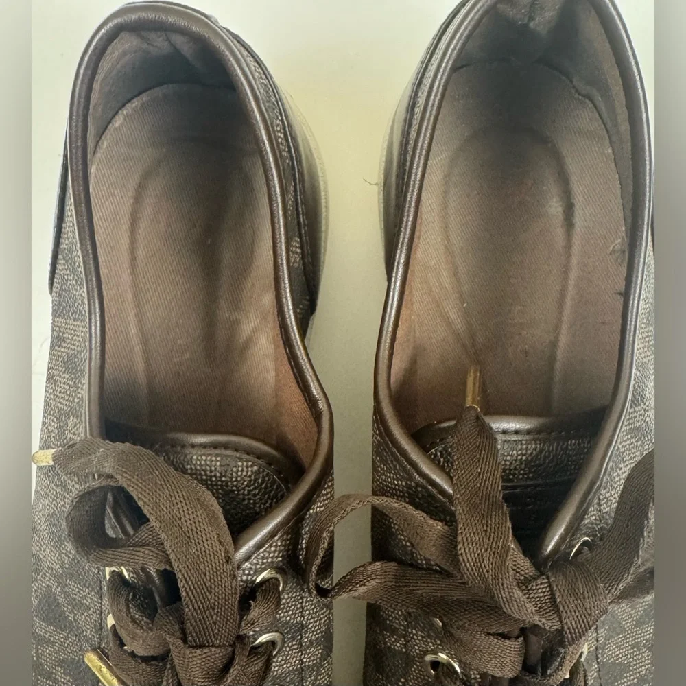 Michael Kors Signature Brown Low Top Sneakers